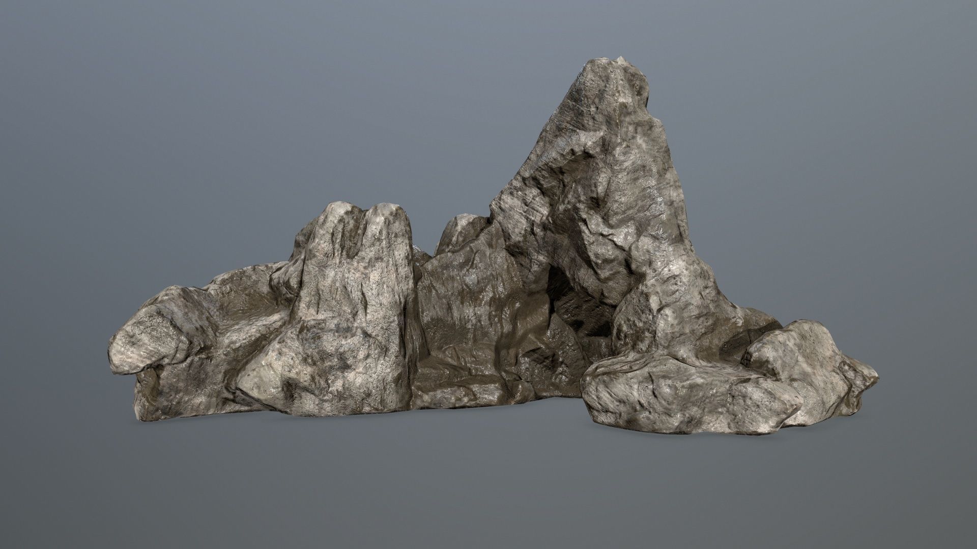 rock gate Low-poly 3D model_3