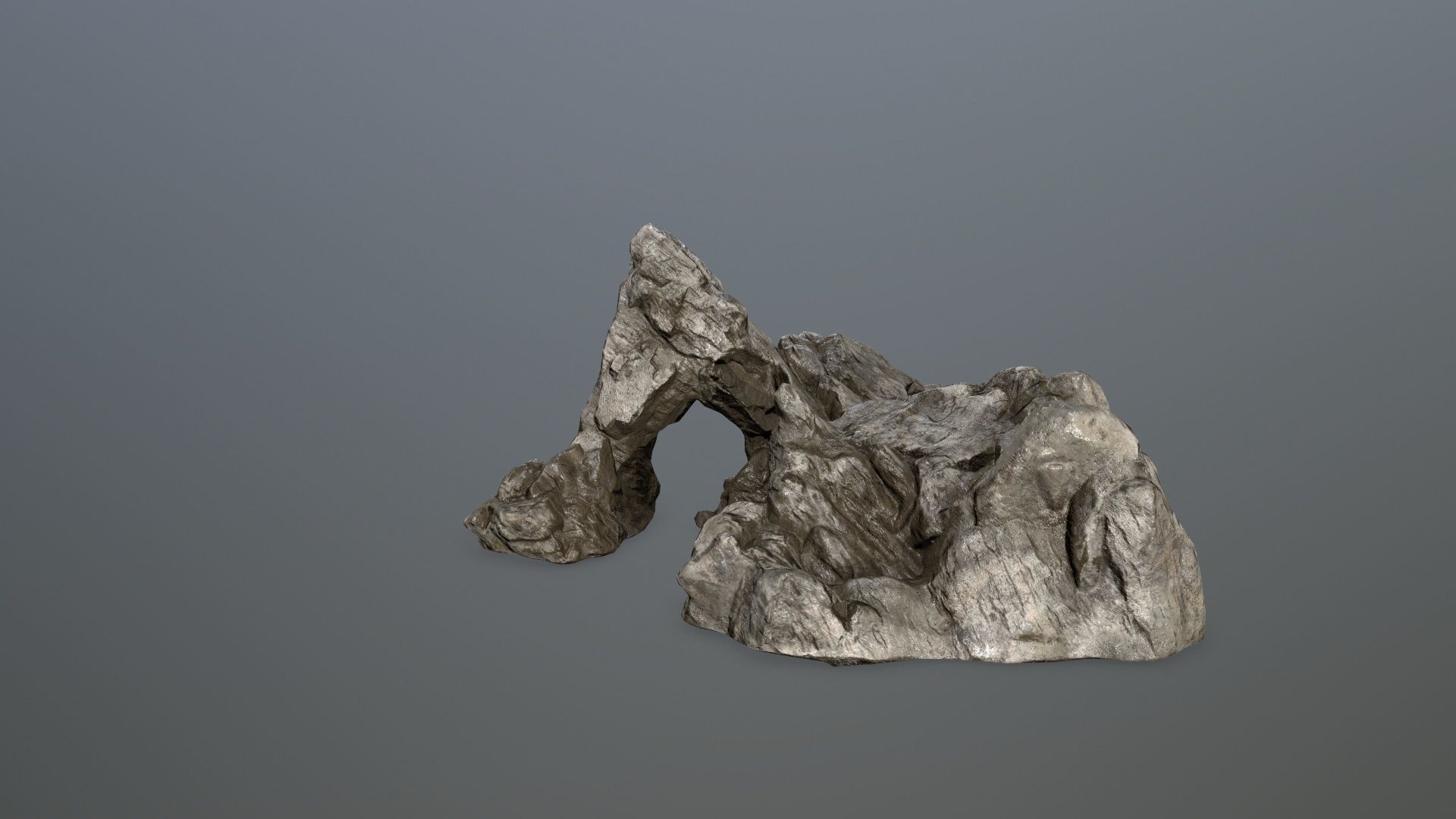 rock gate Low-poly 3D model_8