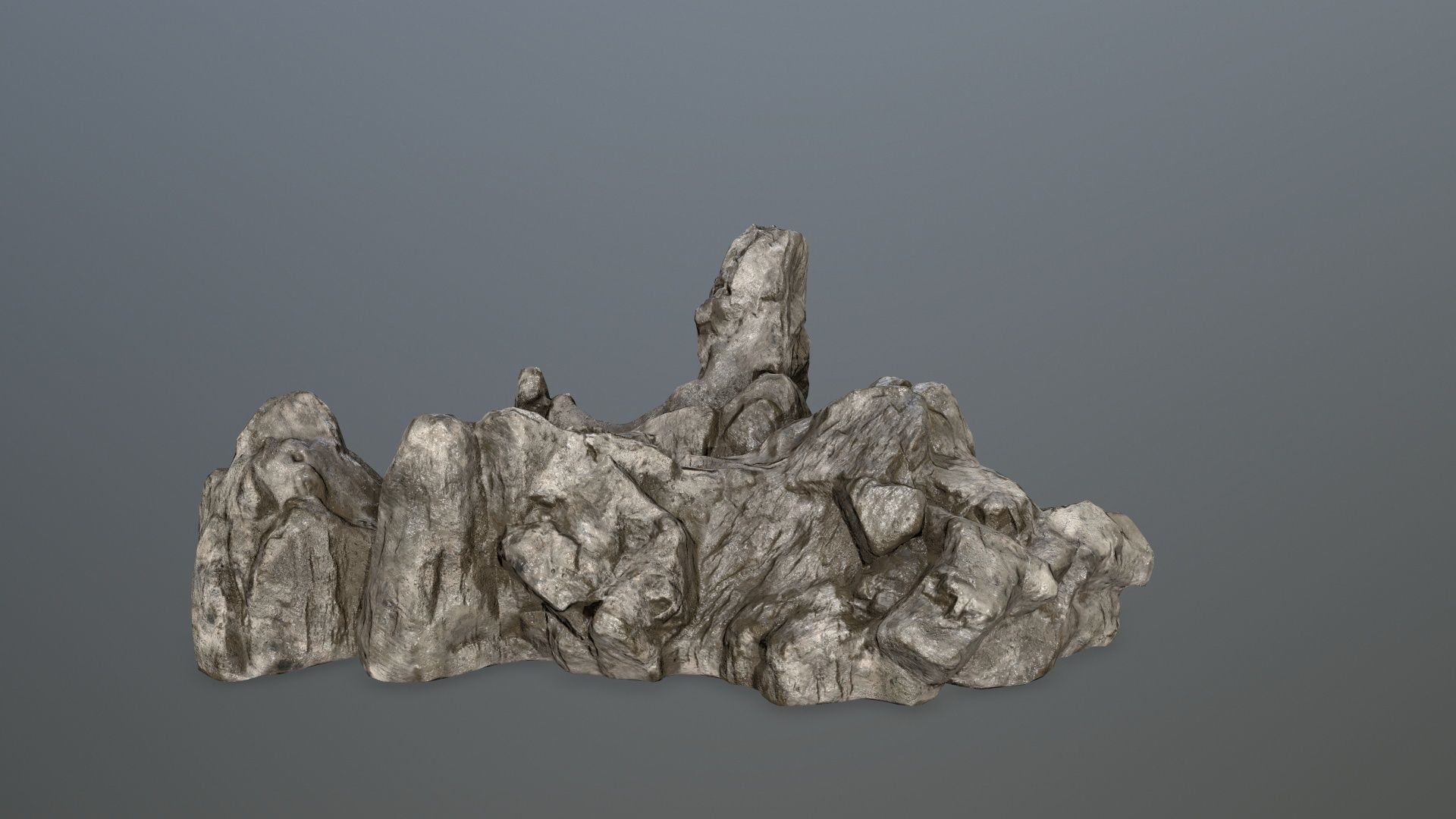 rock gate Low-poly 3D model_6