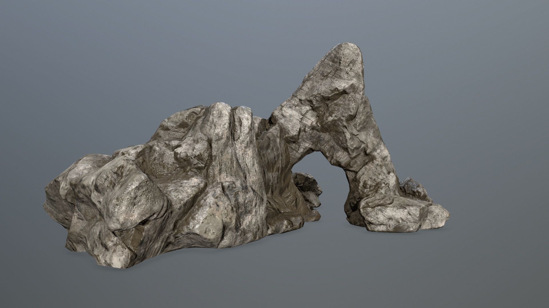 rock gate Low-poly 3D model_4