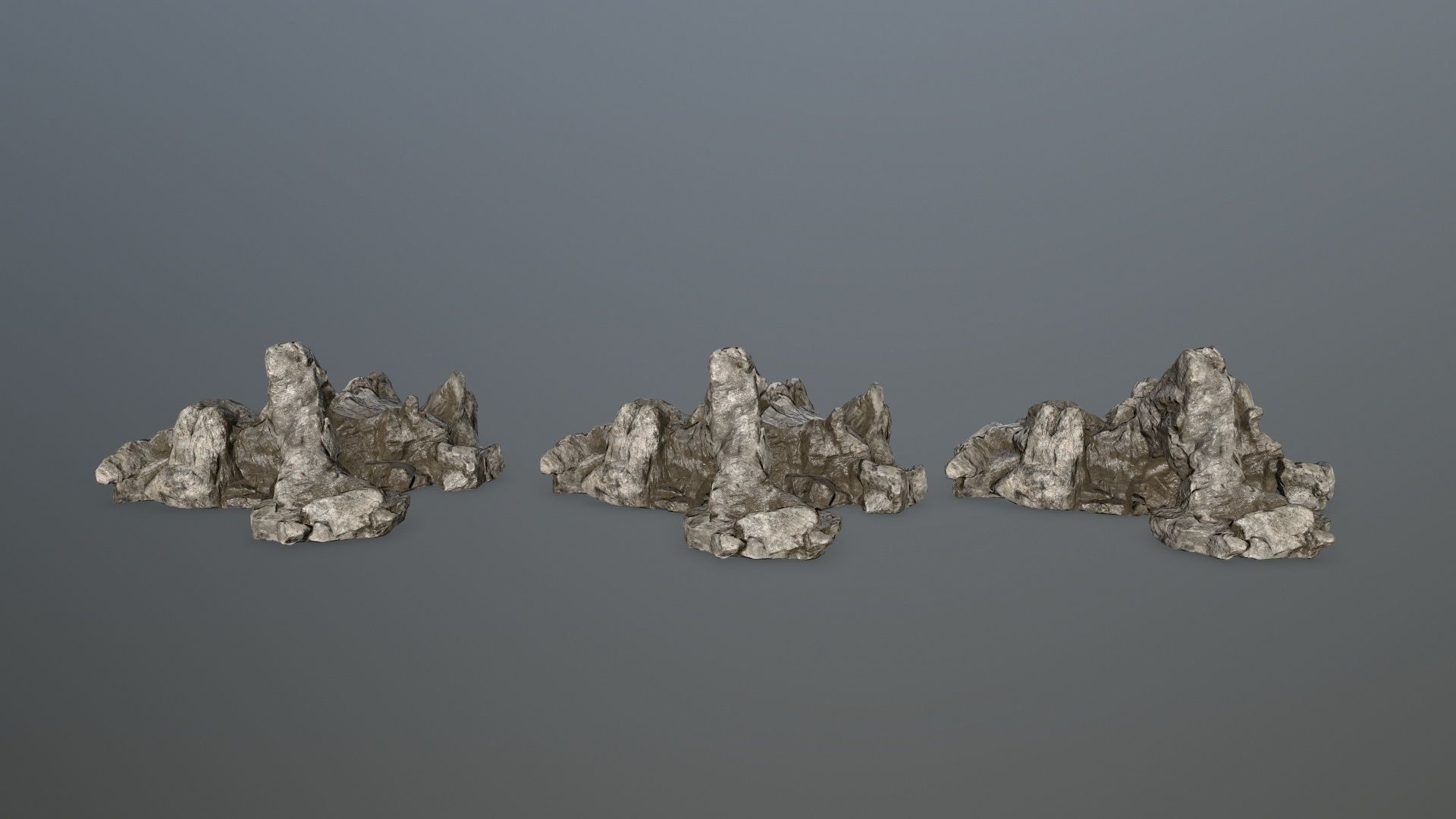 rock gate Low-poly 3D model_10