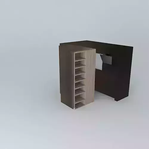 Wooden kitchen interior