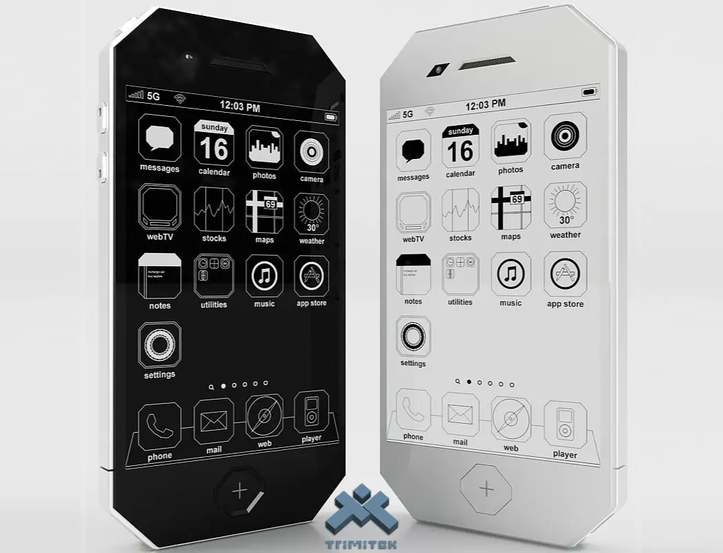 Generic Phone Concept Design Low-poly 3D model_0