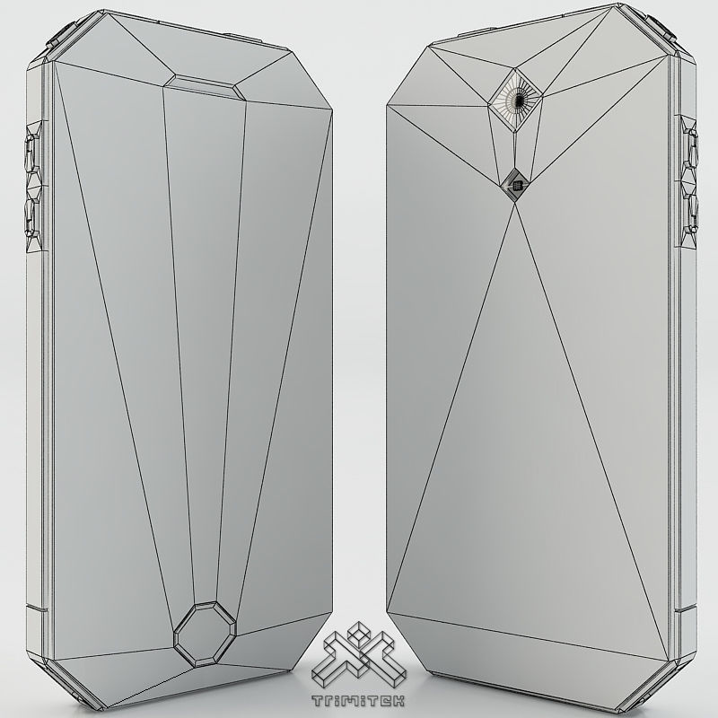 Generic Phone Concept Design Low-poly 3D model_2