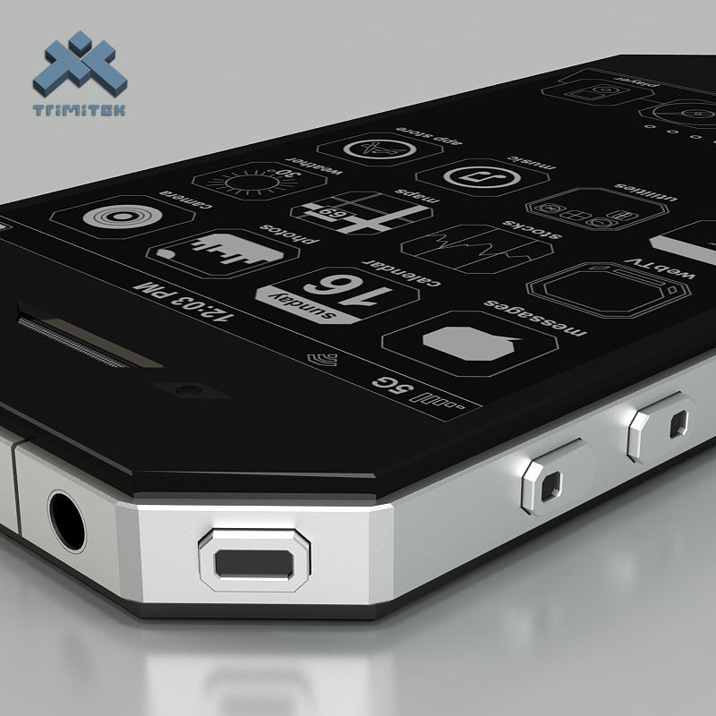 Generic Phone Concept Design Low-poly 3D model_18