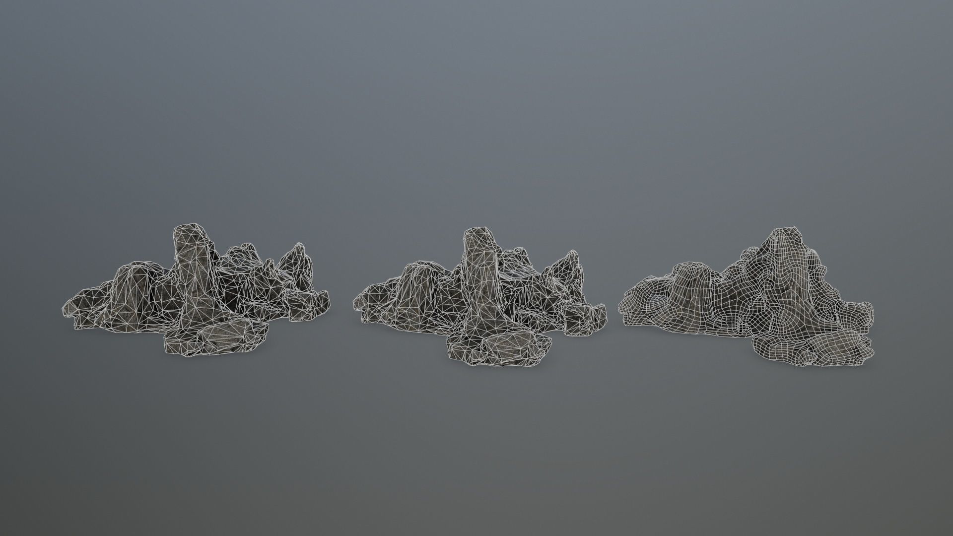 rock gate Low-poly 3D model_12