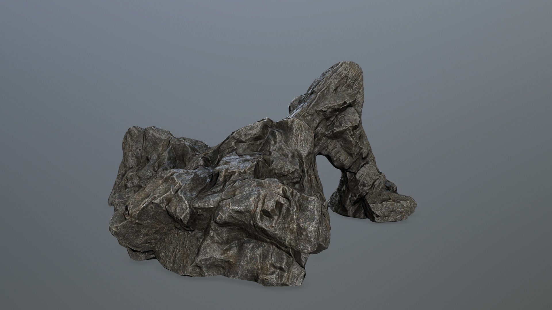 rock gate Low-poly 3D model_4