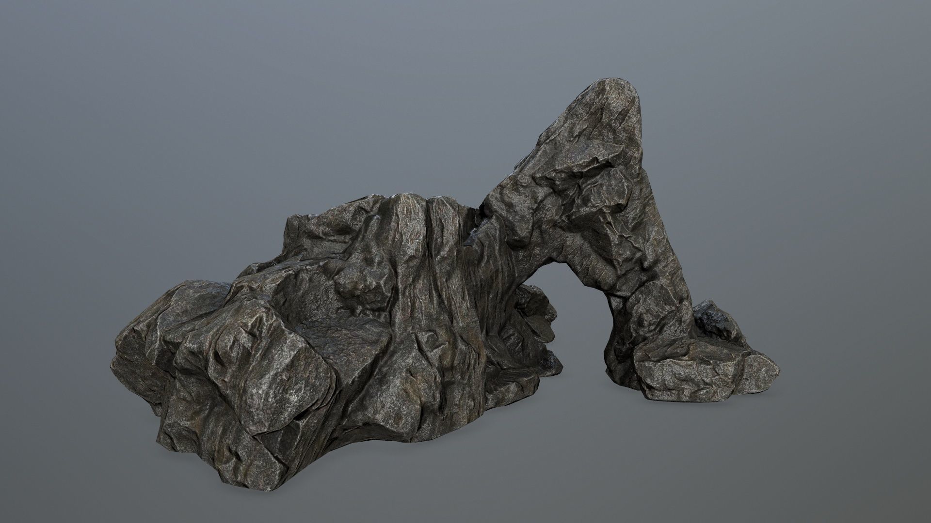 rock gate Low-poly 3D model_3