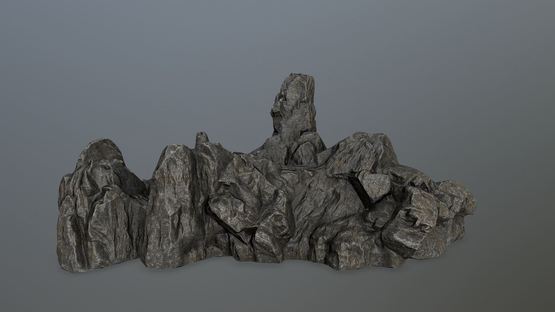 rock gate Low-poly 3D model_6