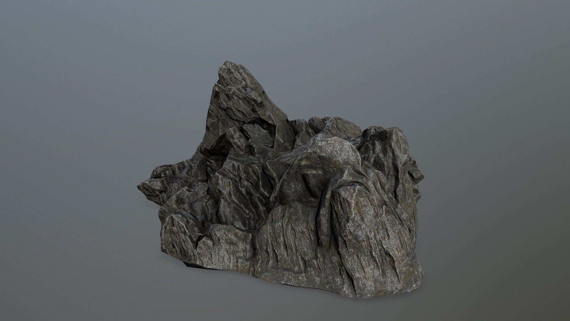 rock gate Low-poly 3D model_8