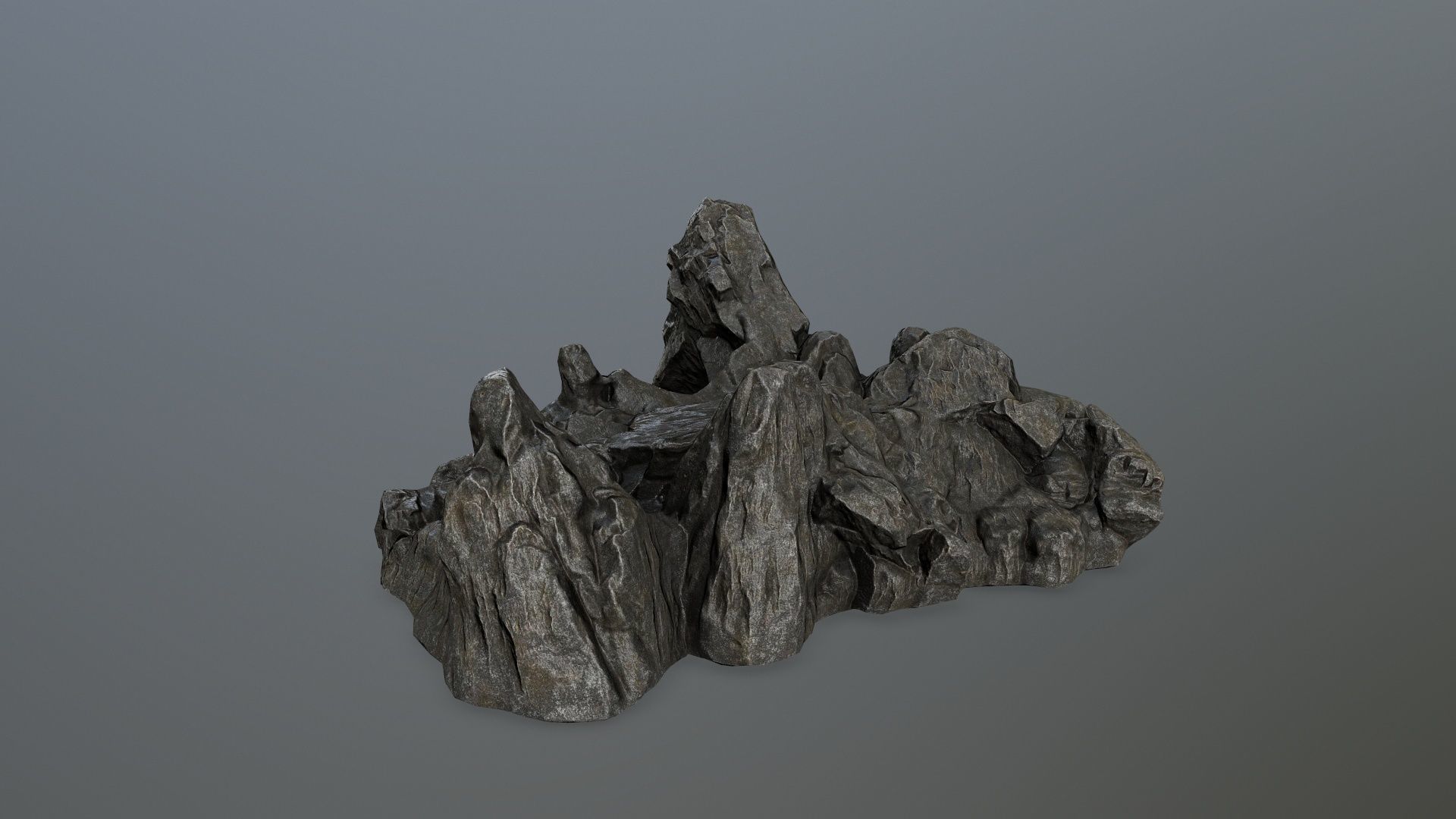 rock gate Low-poly 3D model_7