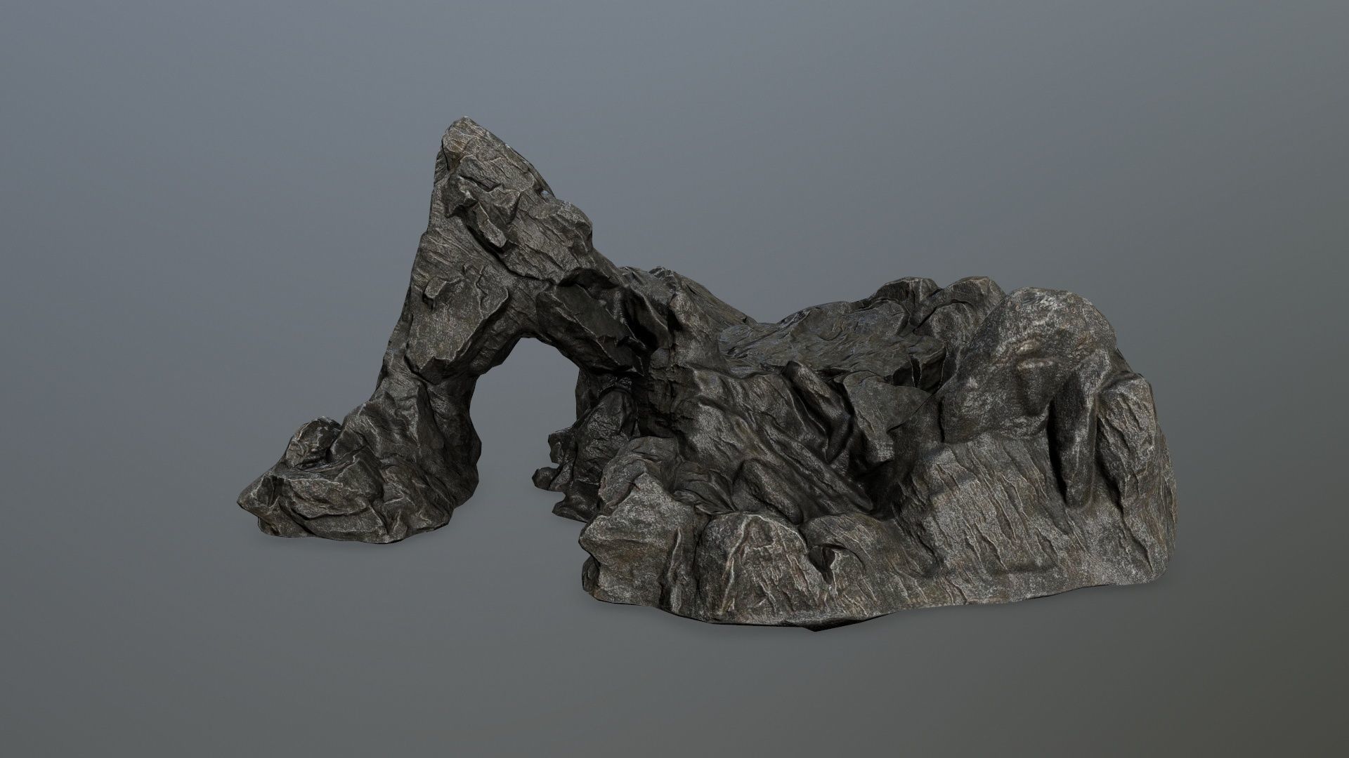 rock gate Low-poly 3D model_9