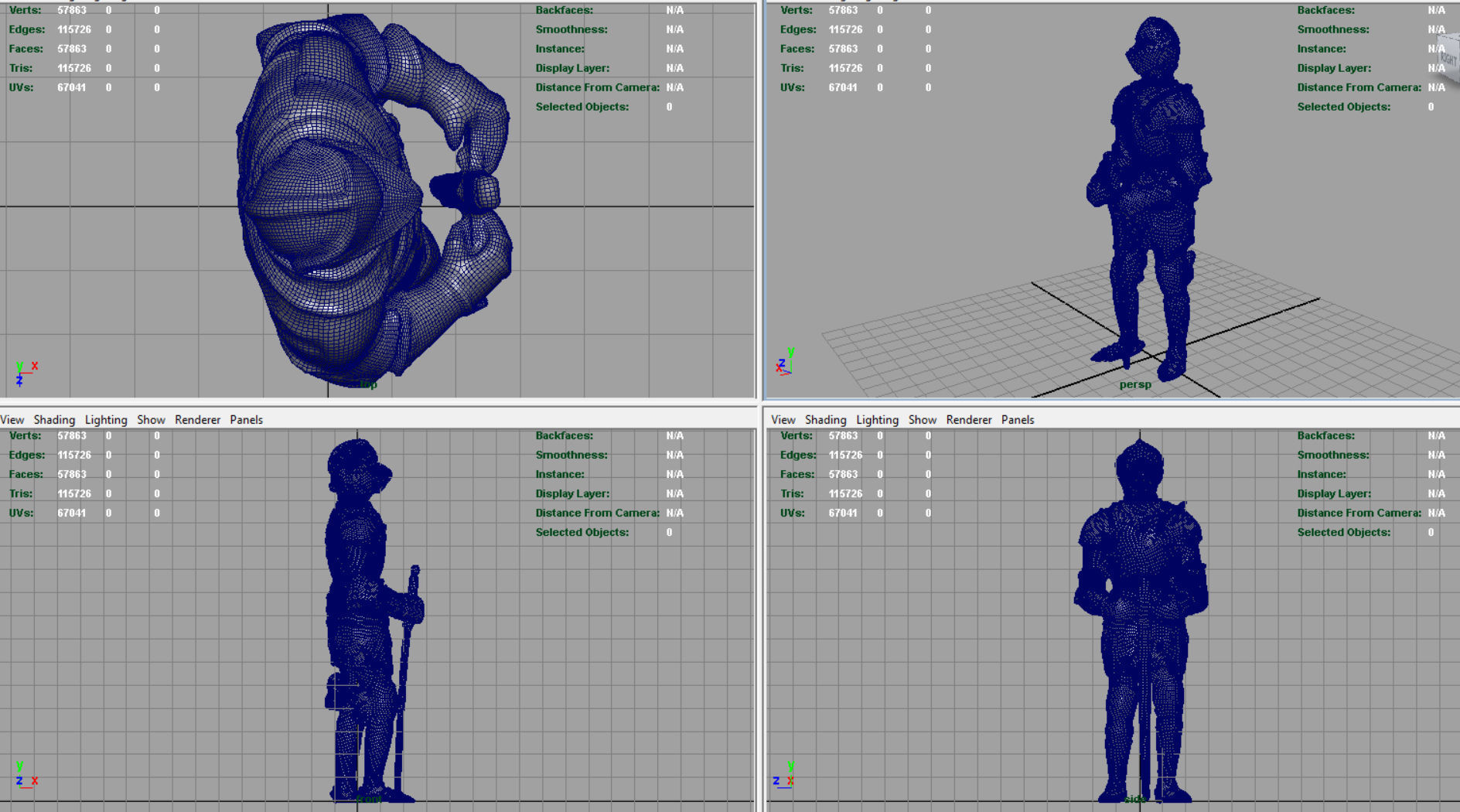 KNIGHT STATUE 3D model_7