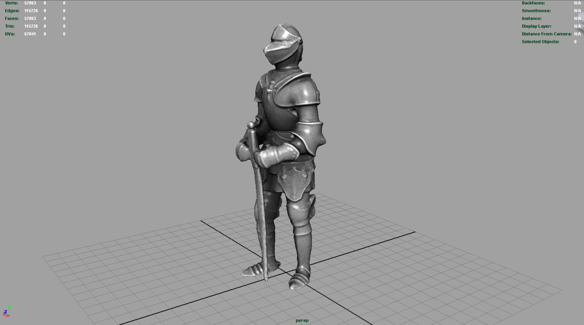 KNIGHT STATUE 3D model_2