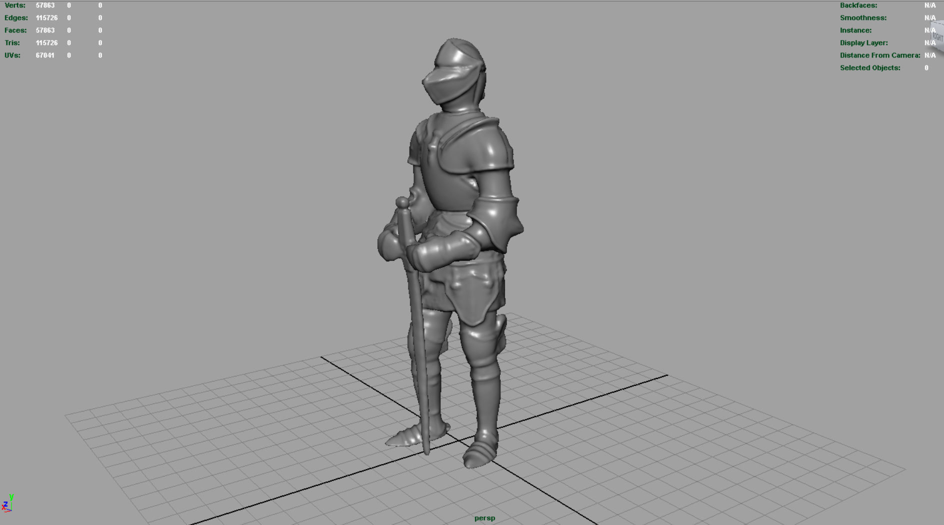 KNIGHT STATUE 3D model_3