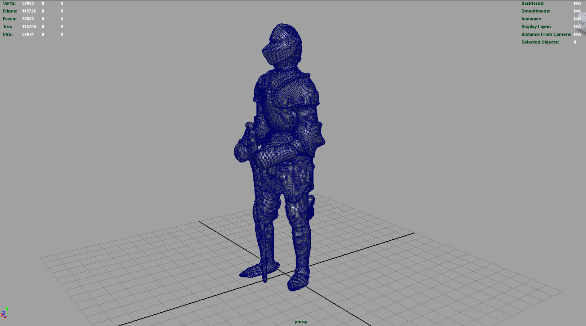 KNIGHT STATUE 3D model_4
