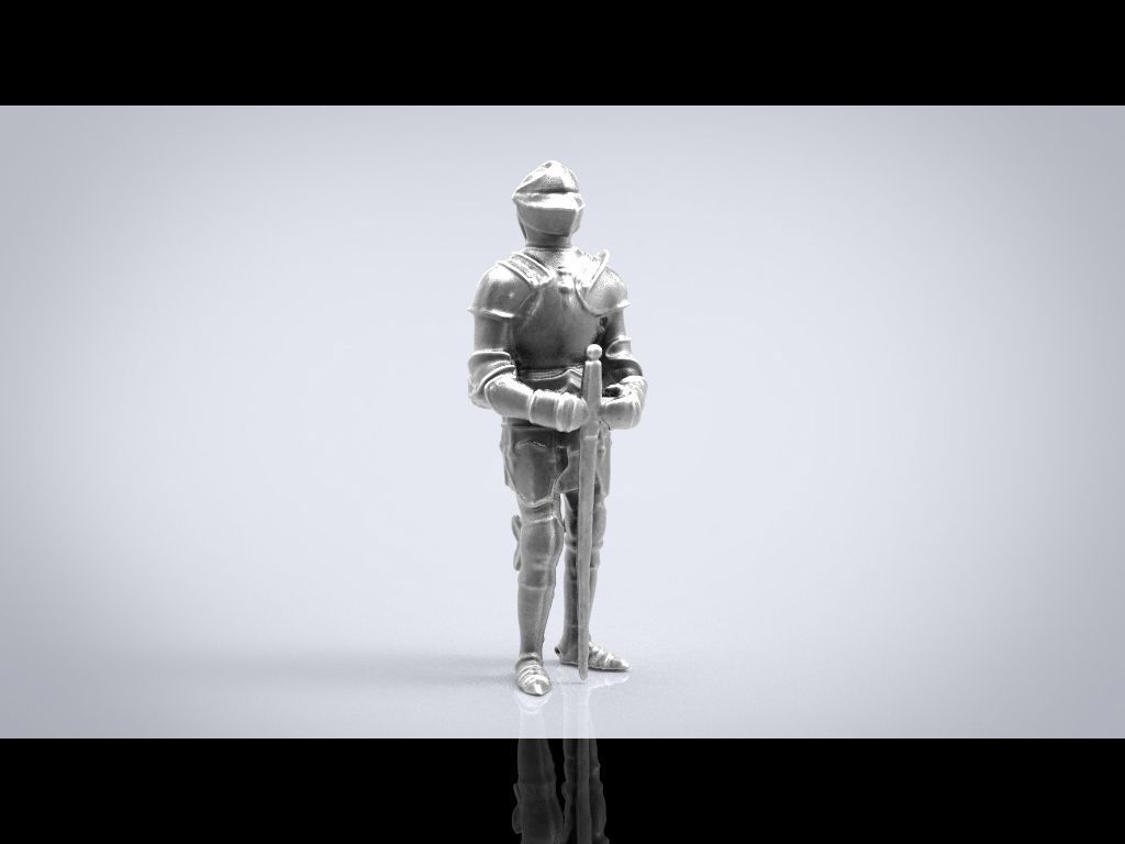 KNIGHT STATUE 3D model_11