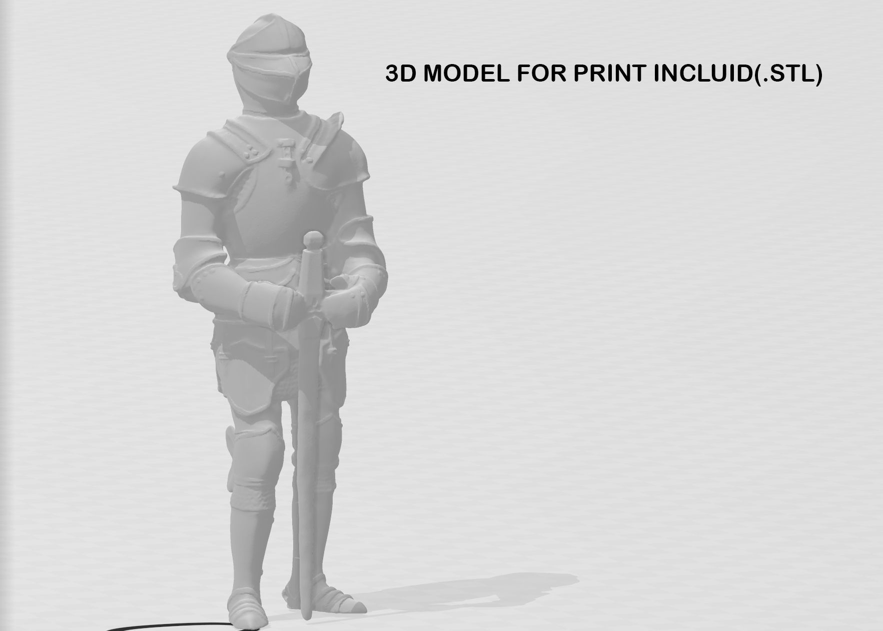 KNIGHT STATUE 3D model_8