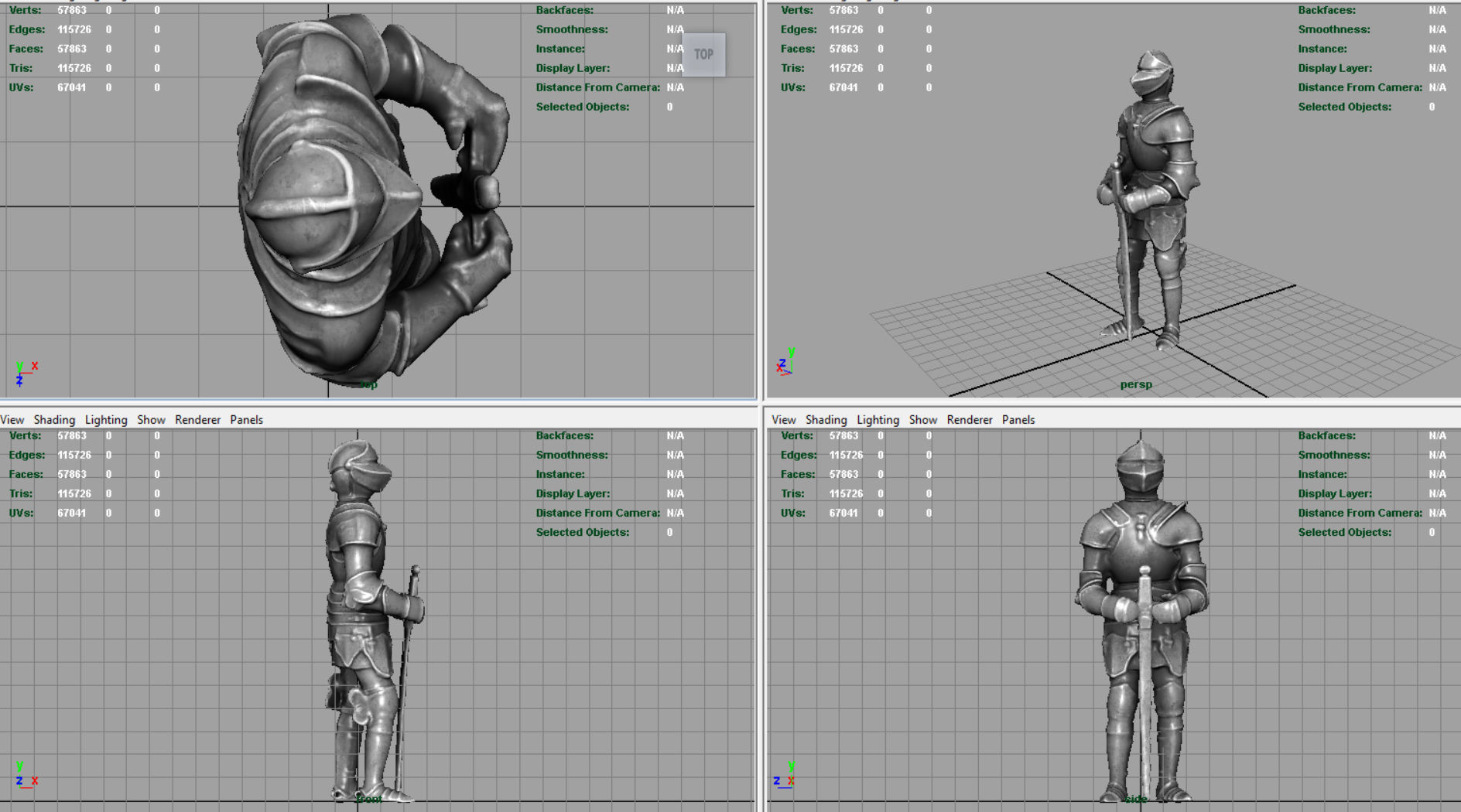 KNIGHT STATUE 3D model_5