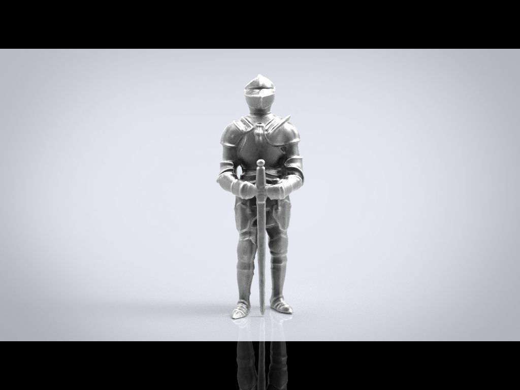 KNIGHT STATUE 3D model_9