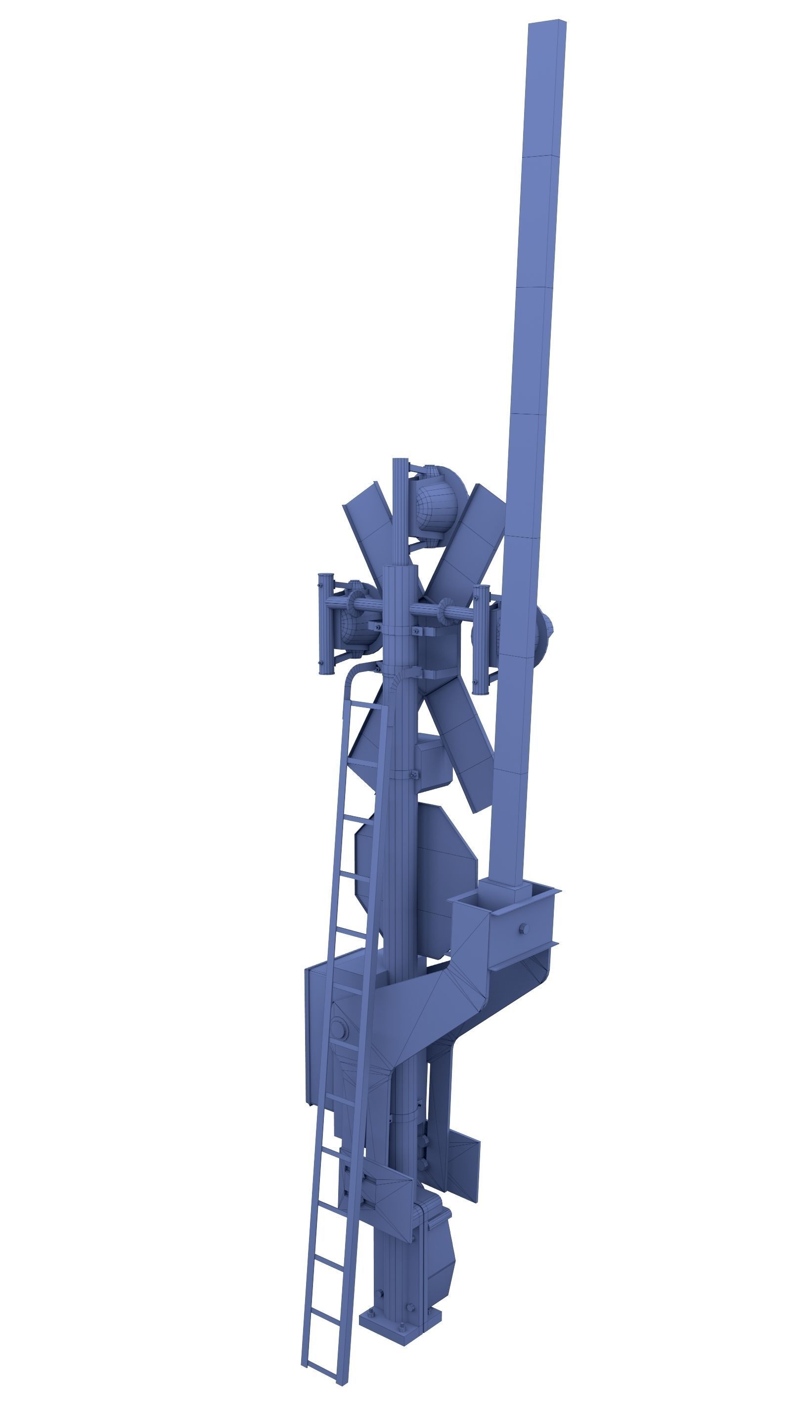 Rail Crossing Traffic Light 1 3D model_5