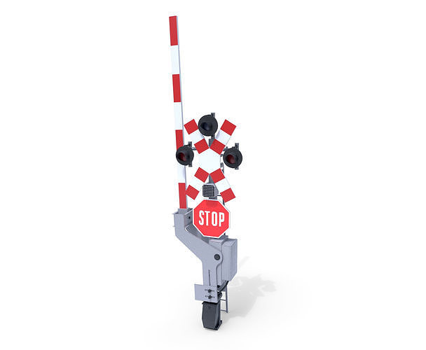 Rail Crossing Traffic Light 1 3D model