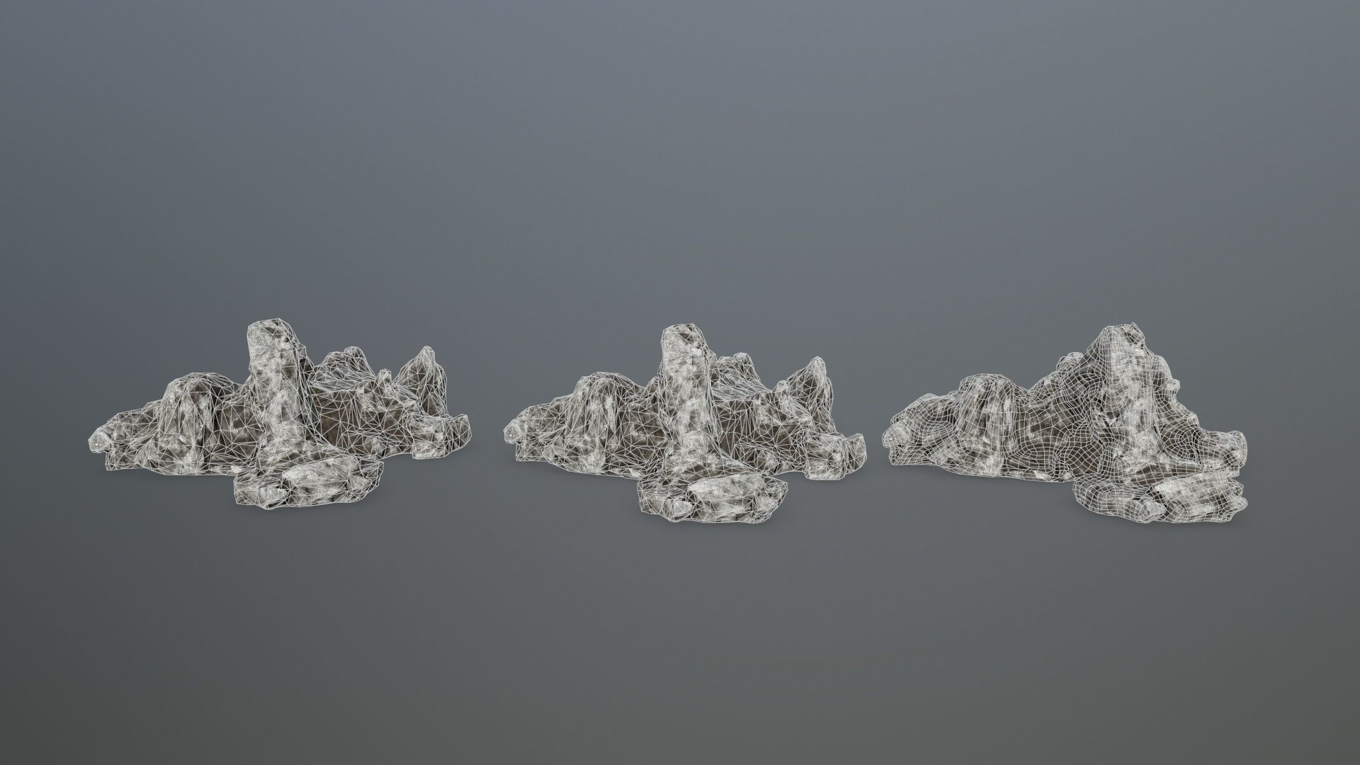 rock gate Low-poly 3D model_11