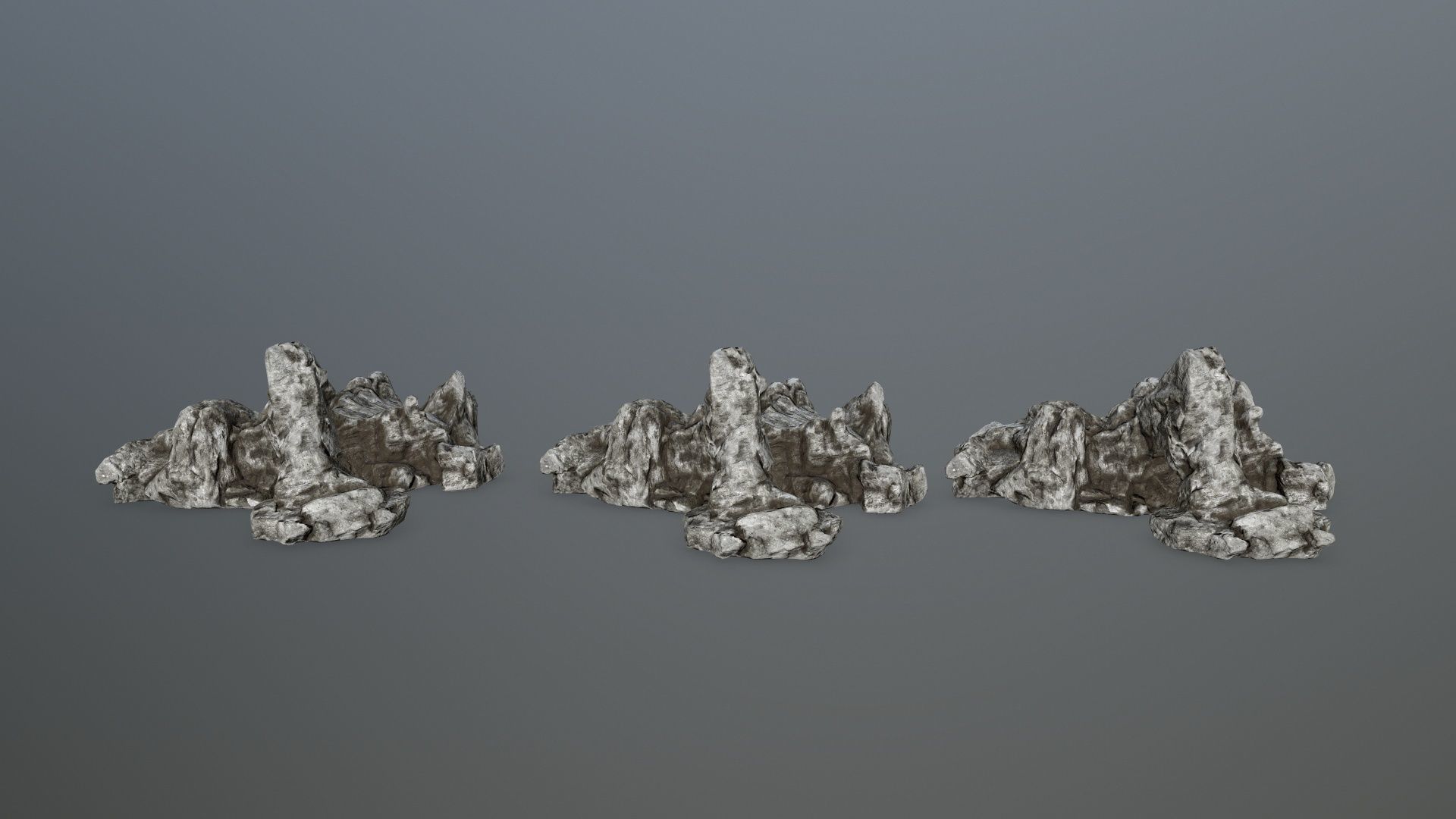 rock gate Low-poly 3D model_10