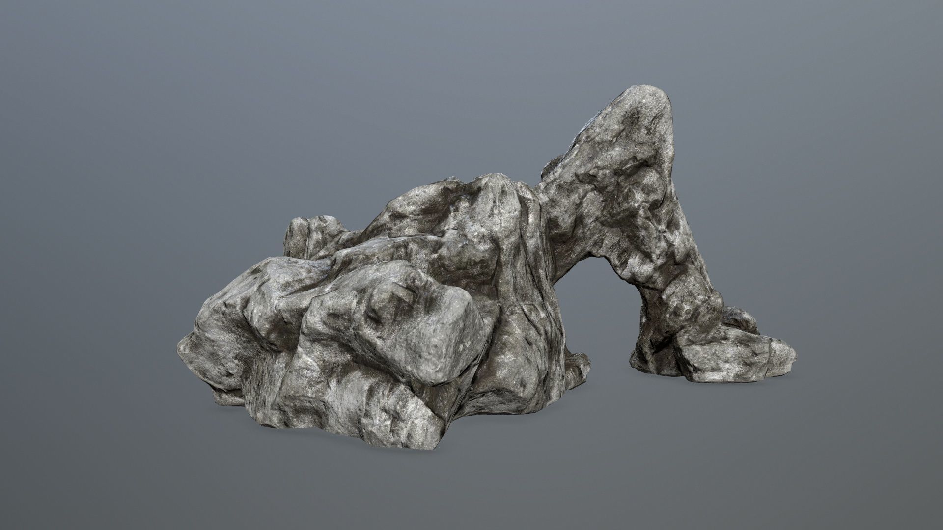 rock gate Low-poly 3D model_4