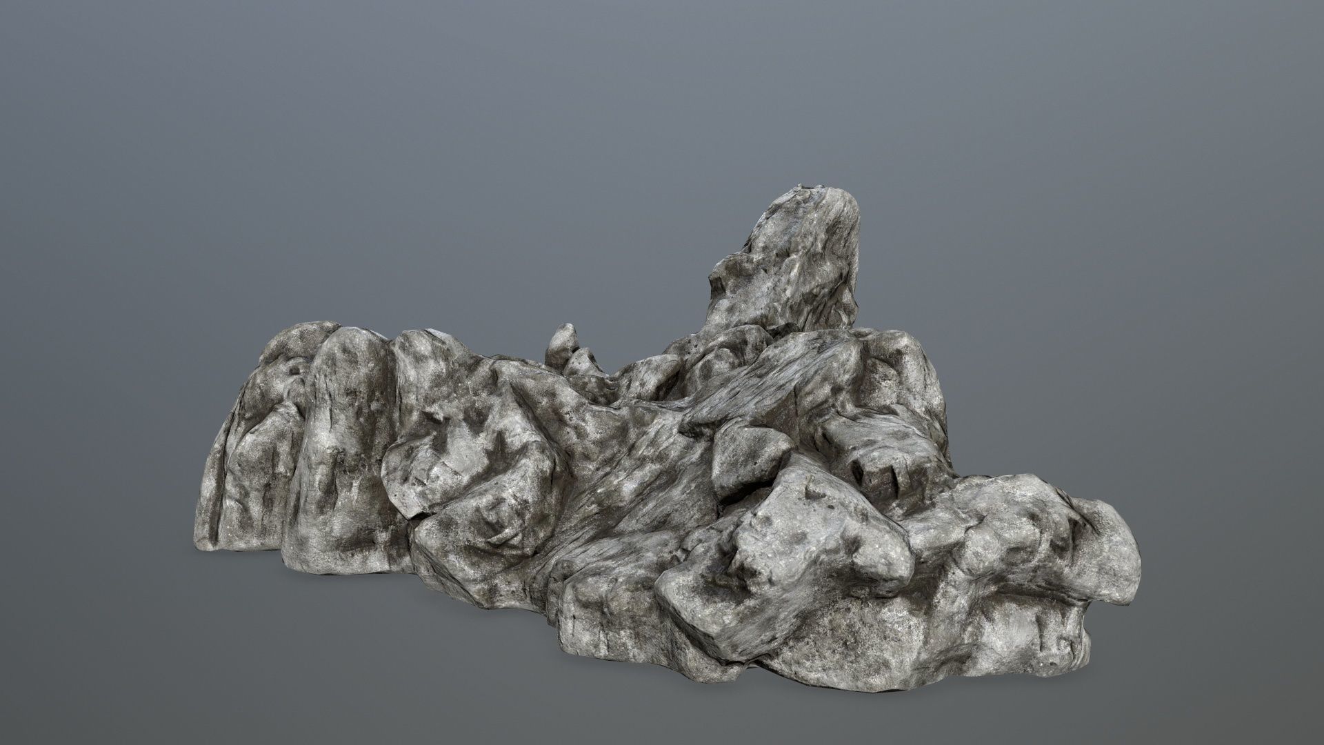 rock gate Low-poly 3D model_5