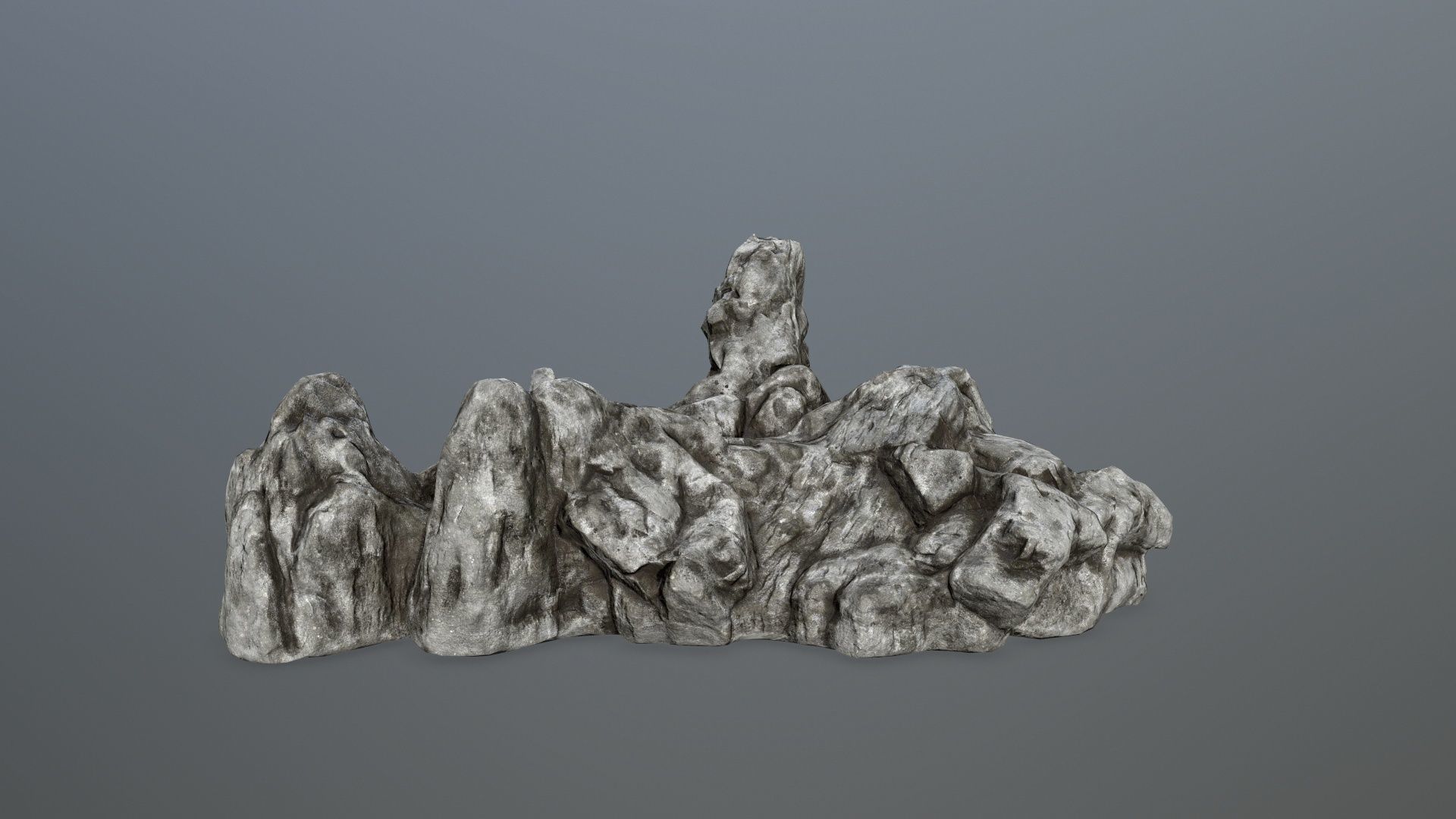 rock gate Low-poly 3D model_6