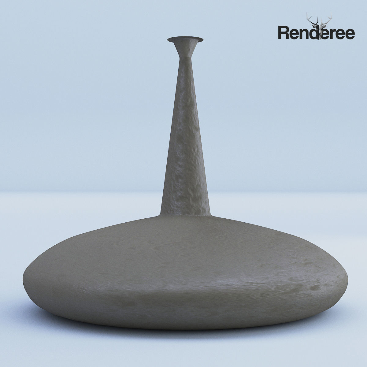 Cement Vases Decor Set 3D model_4