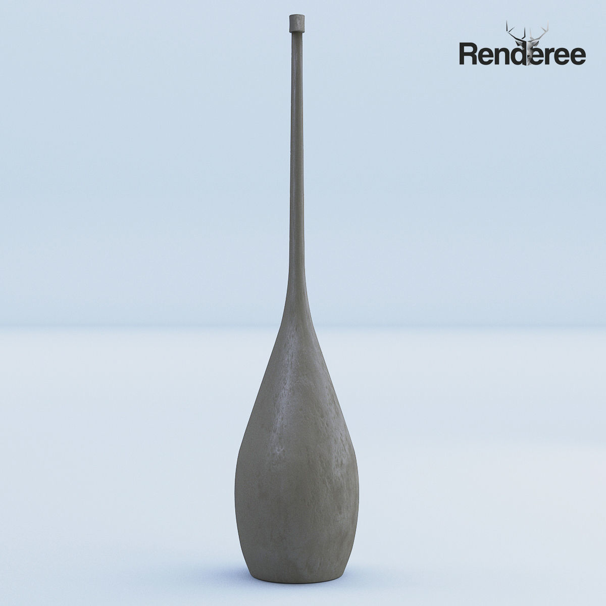 Cement Vases Decor Set 3D model_5