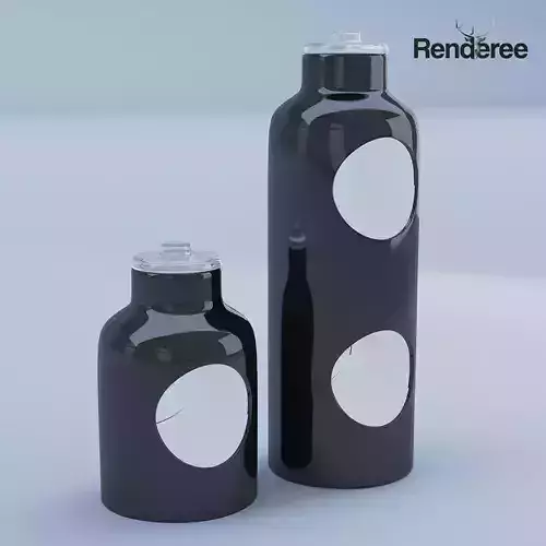 Black Containter Glass 3D model
