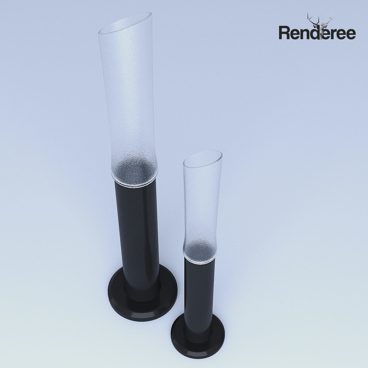 Long Vases Glass 3D model_3
