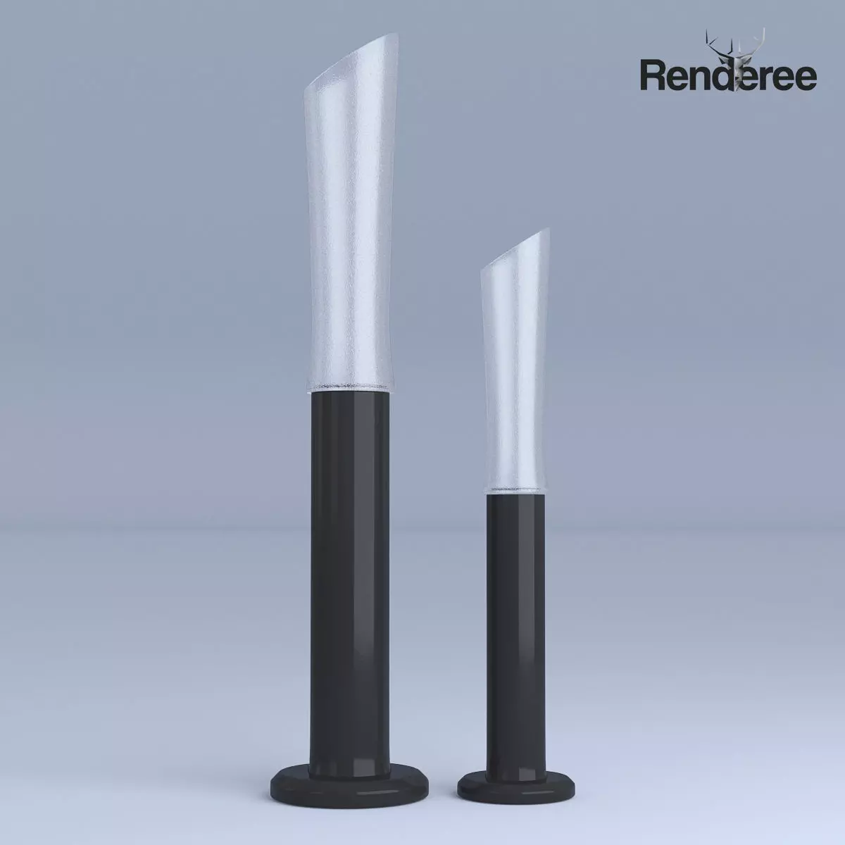 Long Vases Glass 3D model_0
