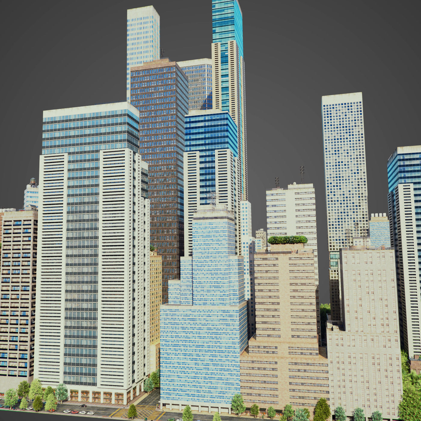 Realistic City S7 Low-poly 3D model_8