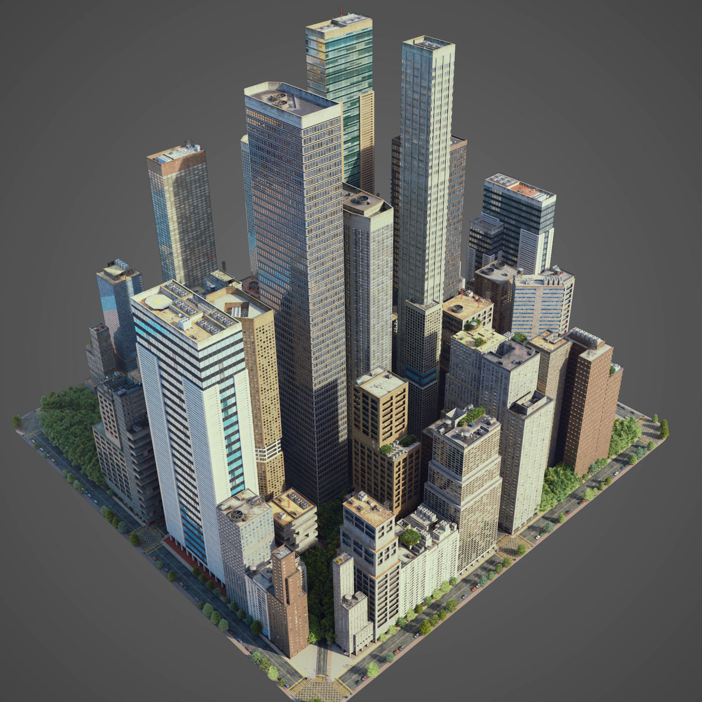 Realistic City S7 Low-poly 3D model_19