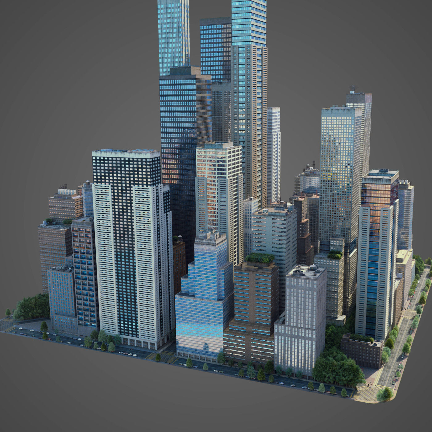 Realistic City S7 Low-poly 3D model_15