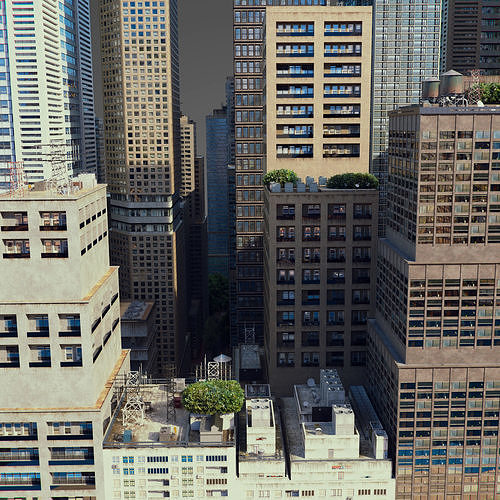 Realistic City S7 Low-poly 3D model 2