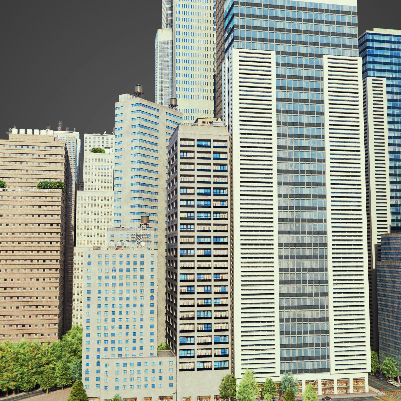 Realistic City S7 Low-poly 3D model_5