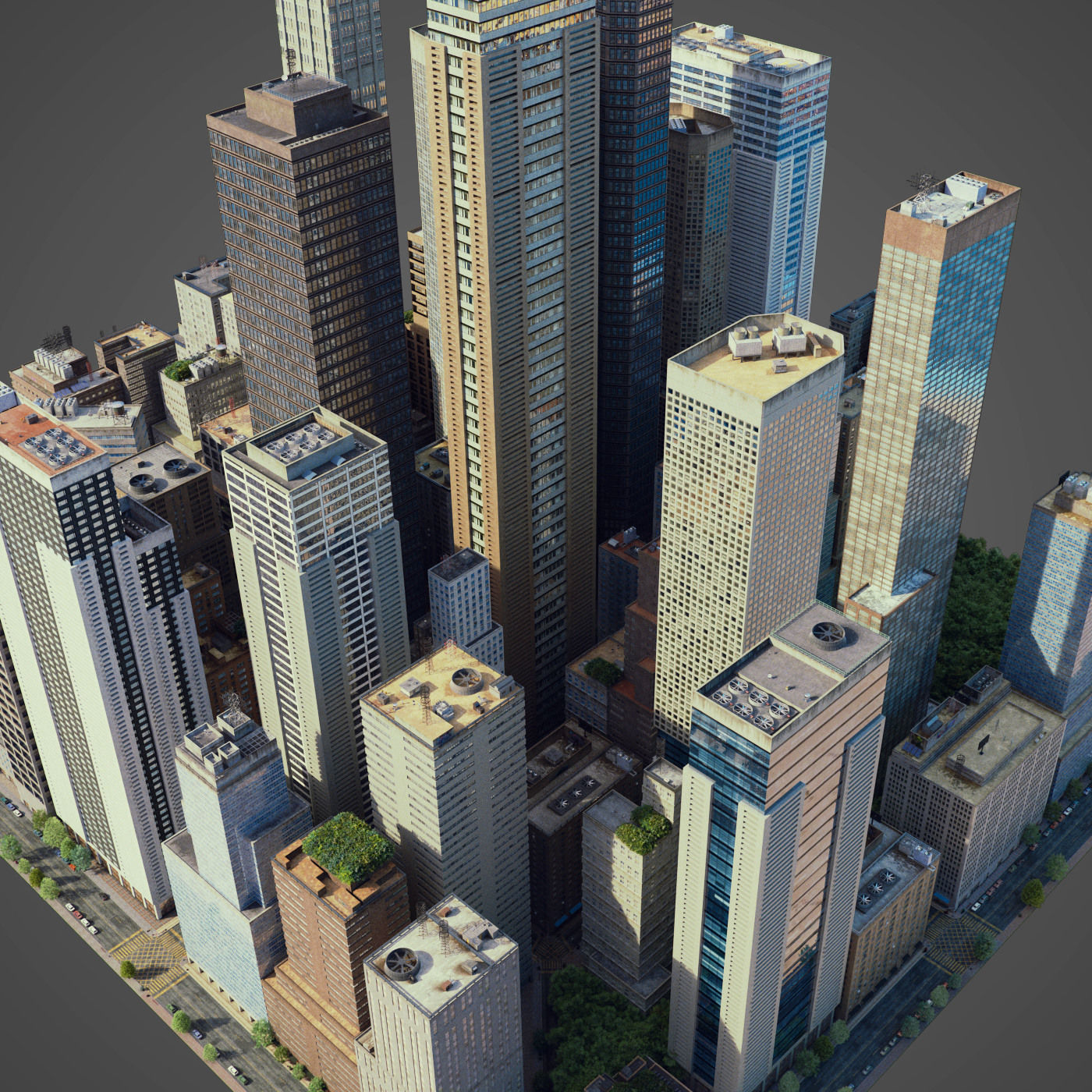 Realistic City S7 Low-poly 3D model_14