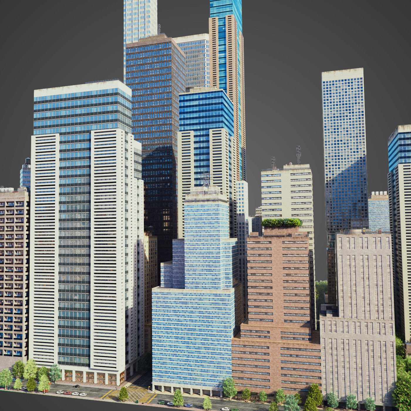 Realistic City S7 Low-poly 3D model_11