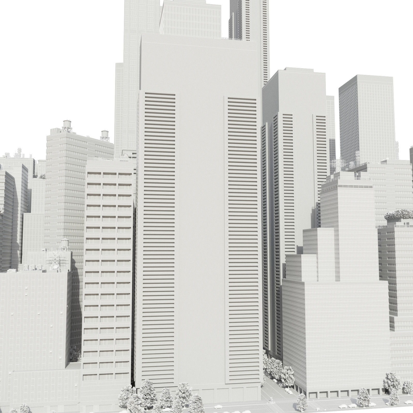 Realistic City S7 Low-poly 3D model_25