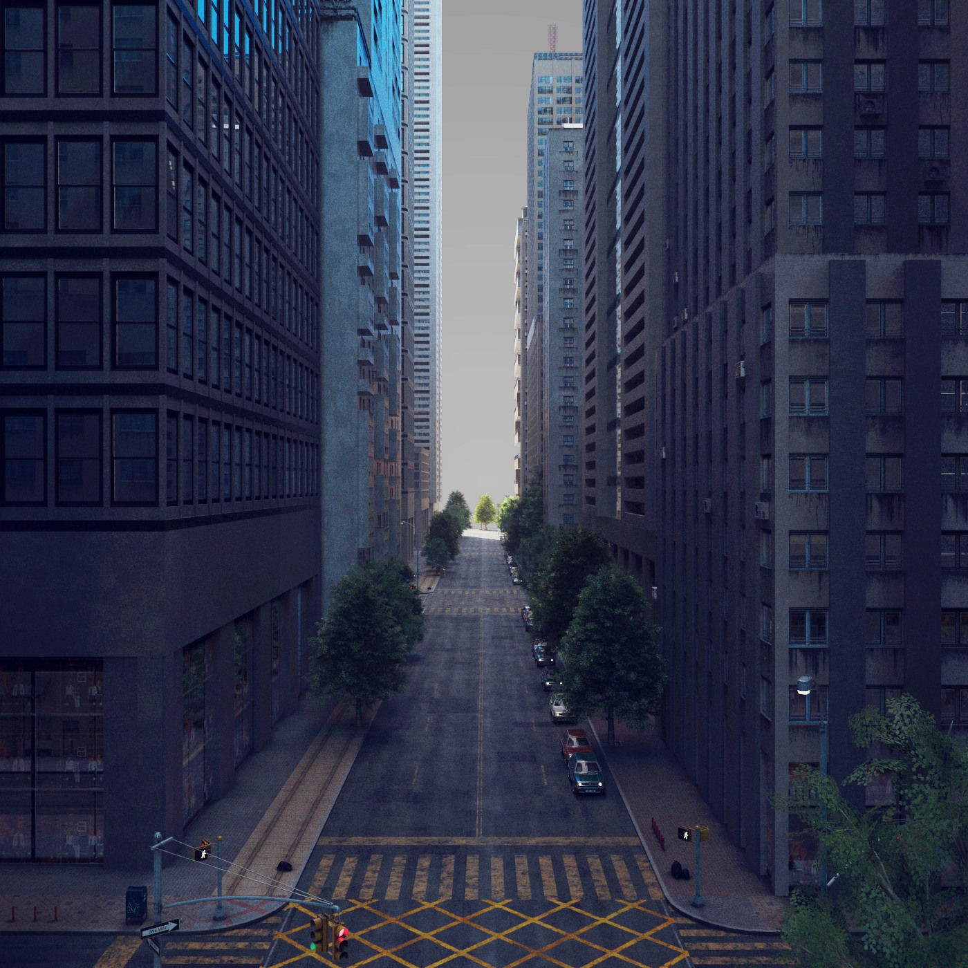 Realistic City S7 Low-poly 3D model_9