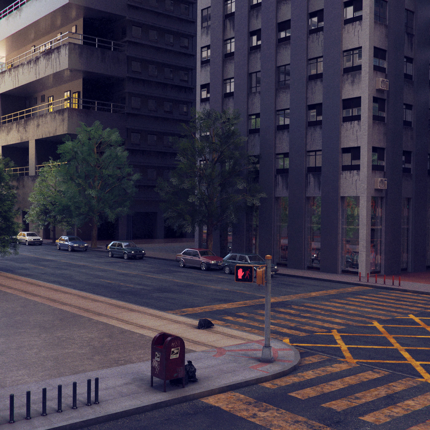 Realistic City S7 Low-poly 3D model_18