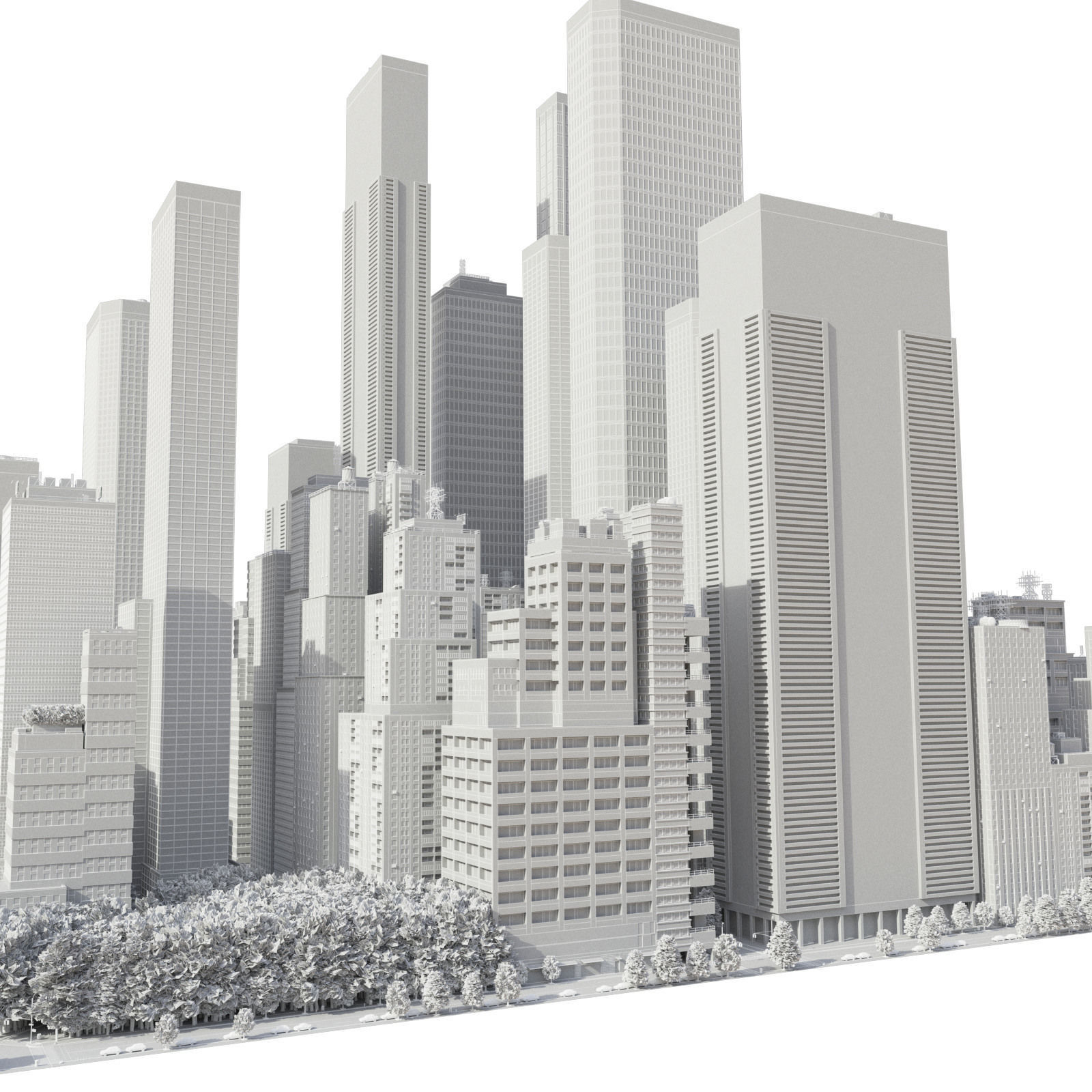 Realistic City S7 Low-poly 3D model_23