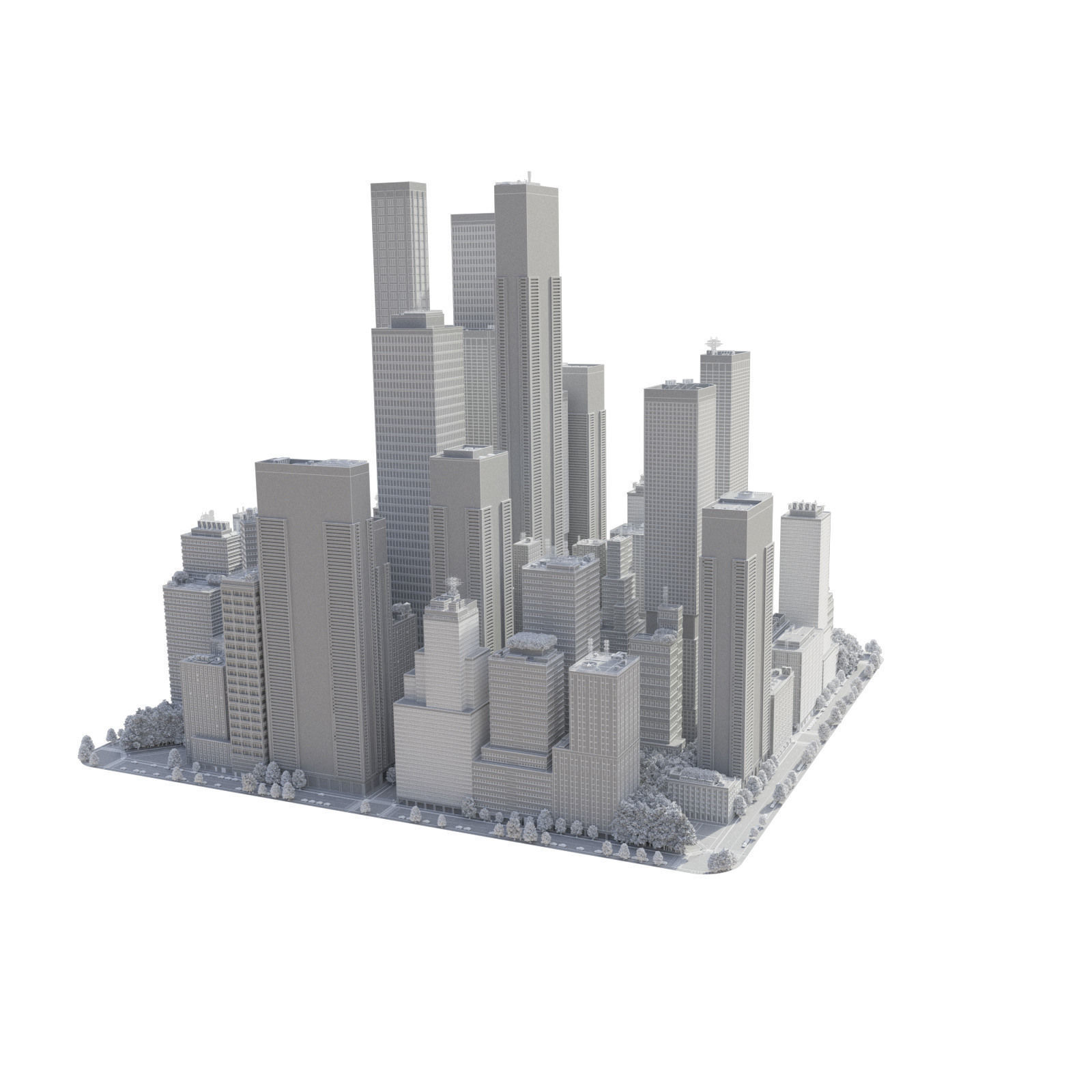 Realistic City S7 Low-poly 3D model_21