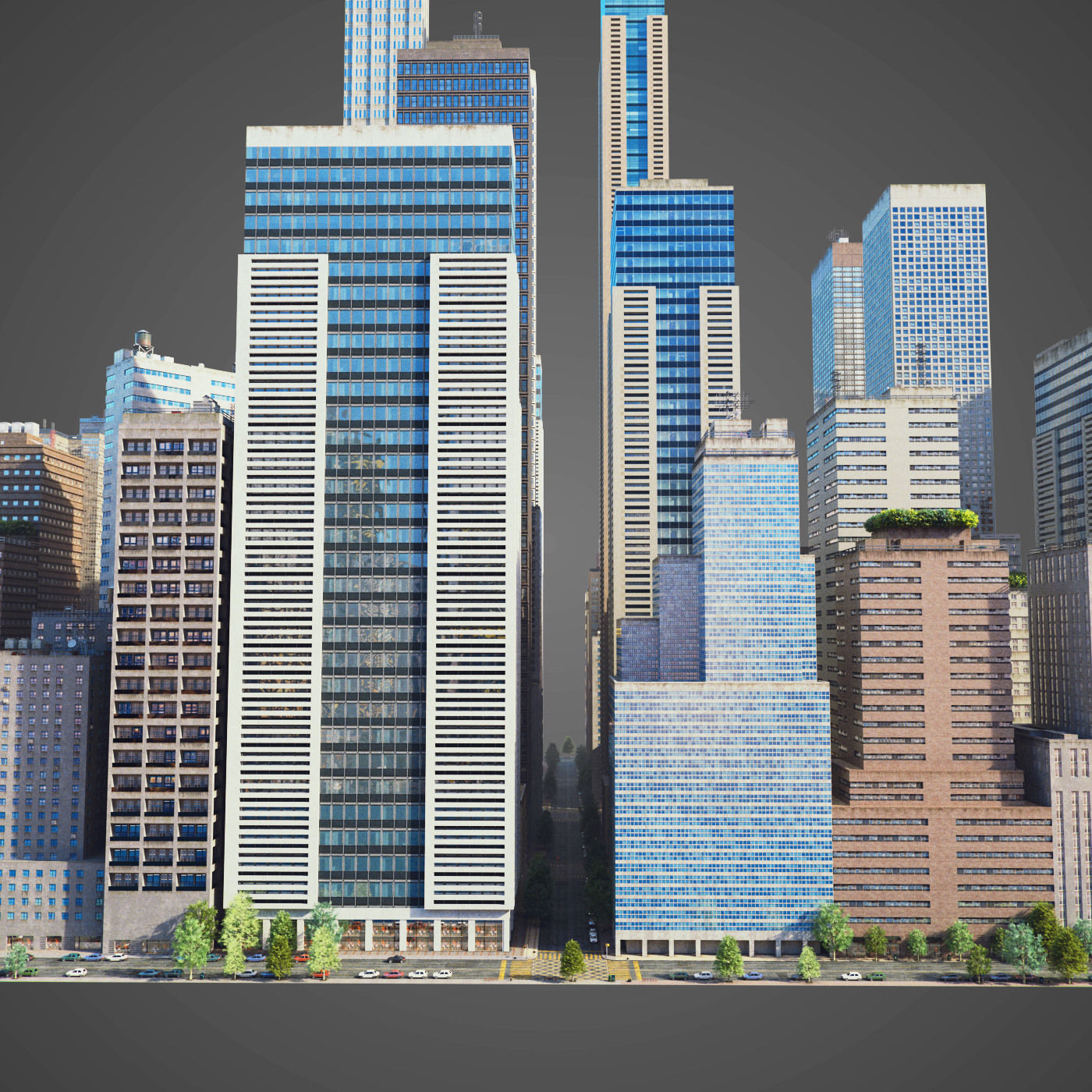 Realistic City S7 Low-poly 3D model_12