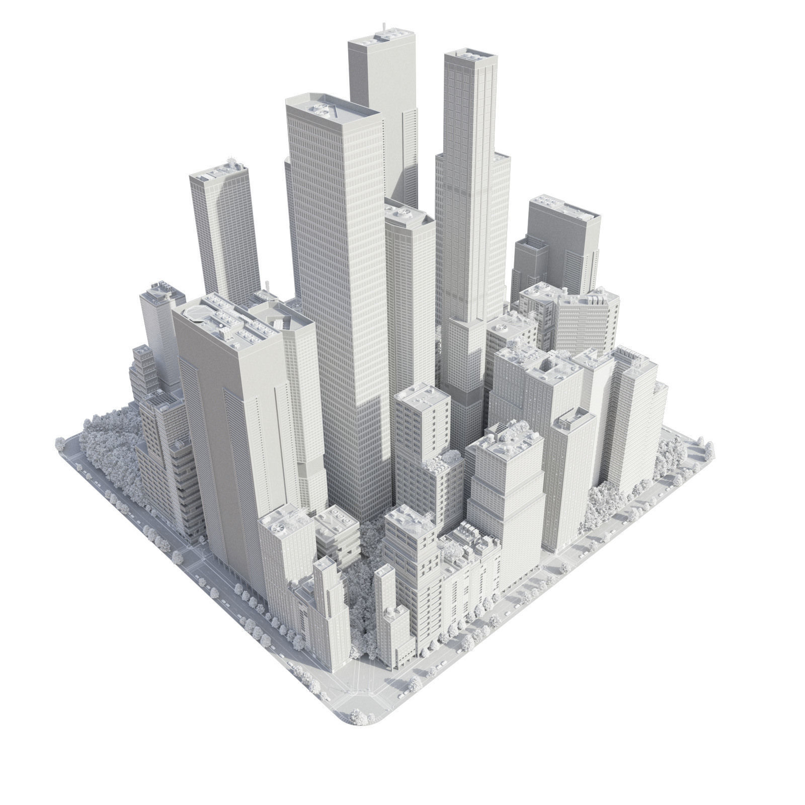 Realistic City S7 Low-poly 3D model_22